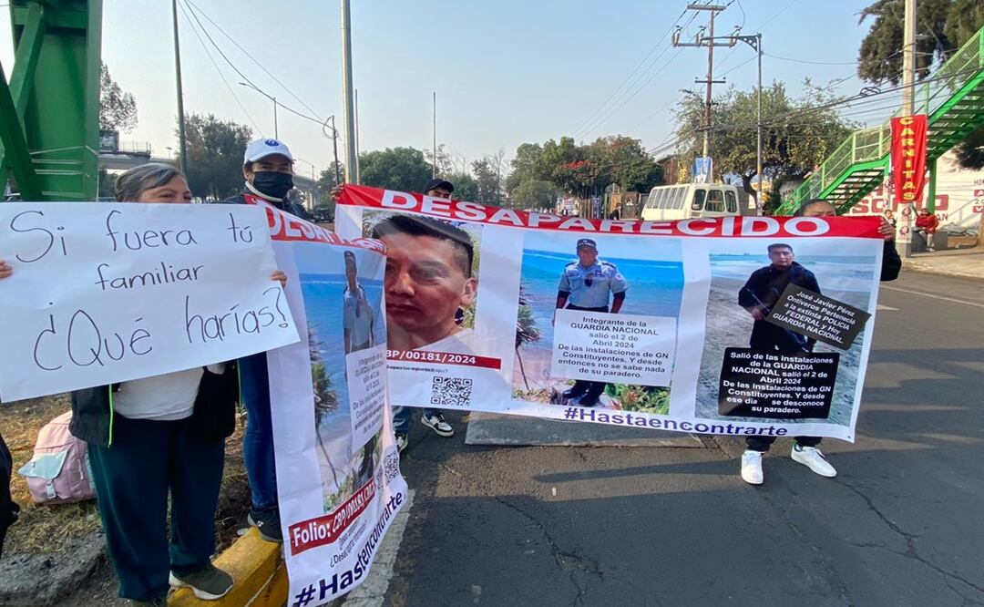 Bloquean Insurgentes Sur por militar desaparecido. Foto: Jan Carlos Williams