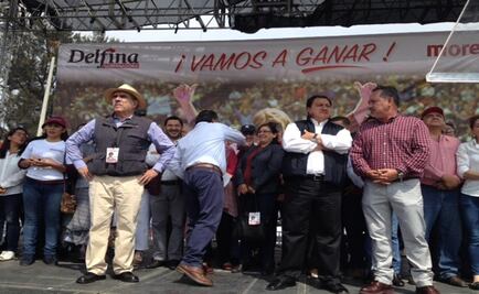 Candidato del PT arriba a cierre de campaña de Delfina Gómez