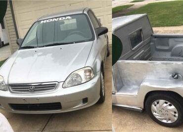 Excéntrico Honda Civic convertido en pick-up sale a la venta