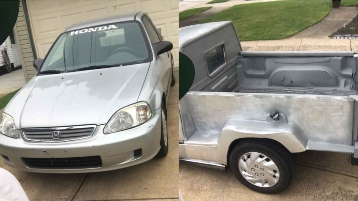 Excéntrico Honda Civic convertido en pick-up sale a la venta