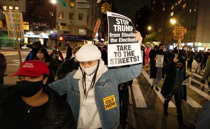 Convocan a protestas en Nueva York contra Trump mientras sigue el recuento