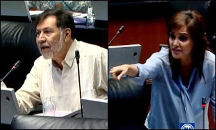 Se confrontan en el Congreso: Lilly Téllez llama a Noroña “changoleón” y priista lo reta a golpes