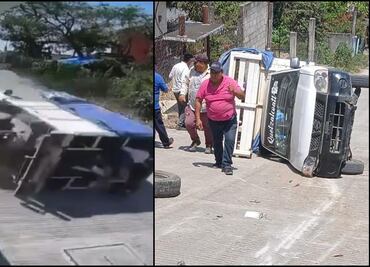 Vuelca camioneta con estudiantes en la Huasteca de Hidalgo; no presentan lesiones de gravedad