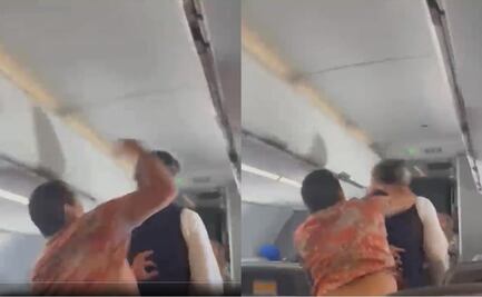 VIDEO. Pasajero pierde los estribos y da puñetazo en la nuca a sobrecargo en pleno vuelo 