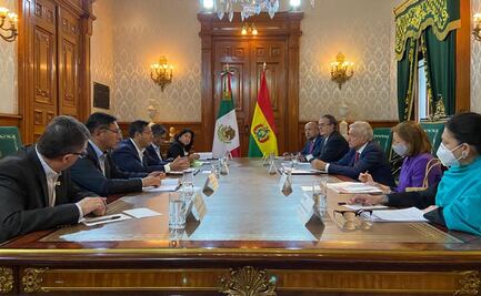 AMLO concluye reunión con presidente de Bolivia en Palacio Nacional
