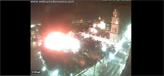 Difunden video de incendio en Palacio Municipal de Veracruz