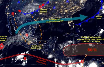 Este miércoles habrá lluvias fuertes en Puebla y Veracruz y la entrada de un nuevo frente frío 