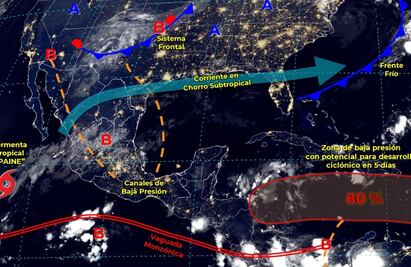 Este miércoles habrá lluvias fuertes en Puebla y Veracruz y la entrada de un nuevo frente frío