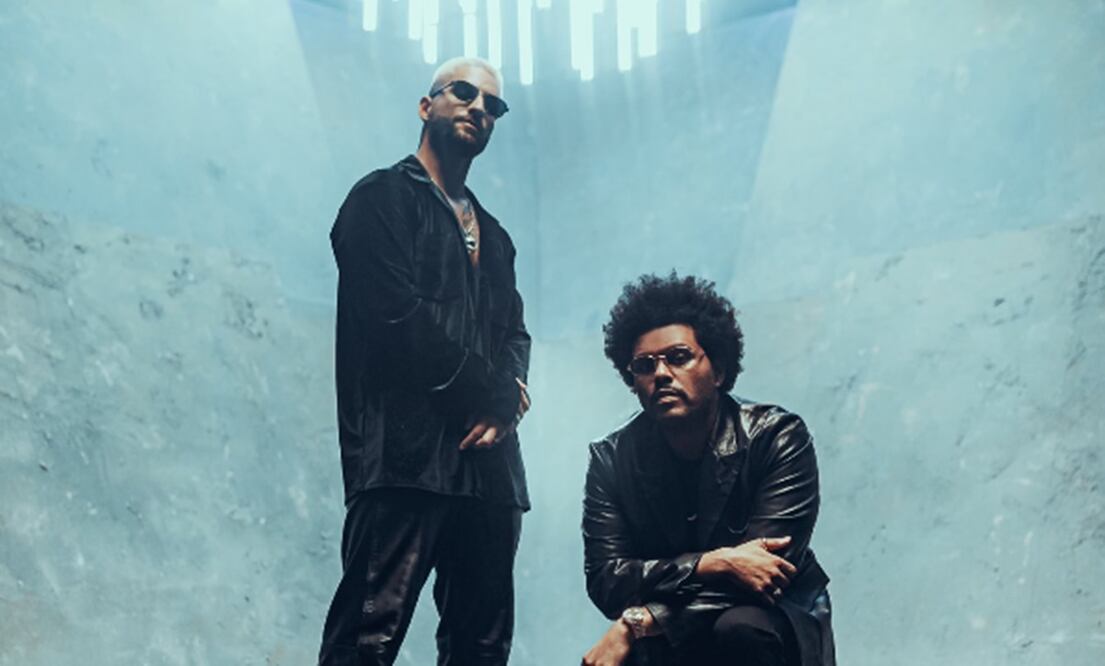 The Weeknd y Maluma. Foto: Captura Twitter