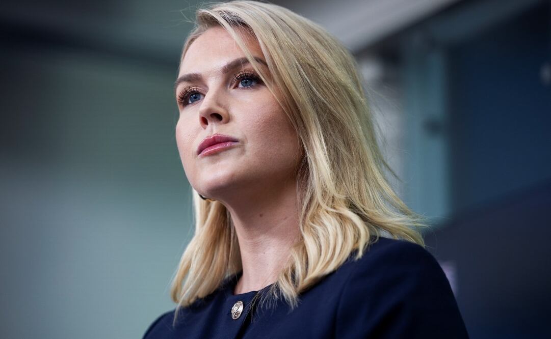 La secretaria de prensa de la Casa Blanca, Karoline Leavitt, responde a las preguntas de los periodistas desde la sala de prensa de la Casa Blanca en Washington, D. C., EE. UU., el 22 de abril de 2025. Leavitt respondió preguntas sobre la agenda económica del presidente, la inmigración y la confianza del presidente en el secretario de Defensa. Foto: EFE