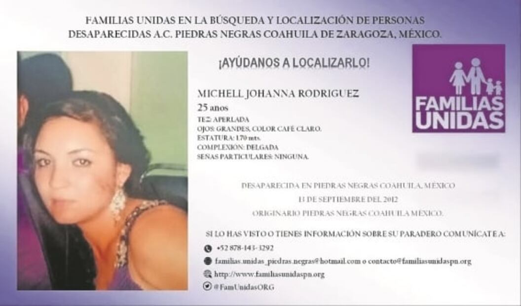 "Soy la madre, abuela y esposa de 11 desaparecidos"