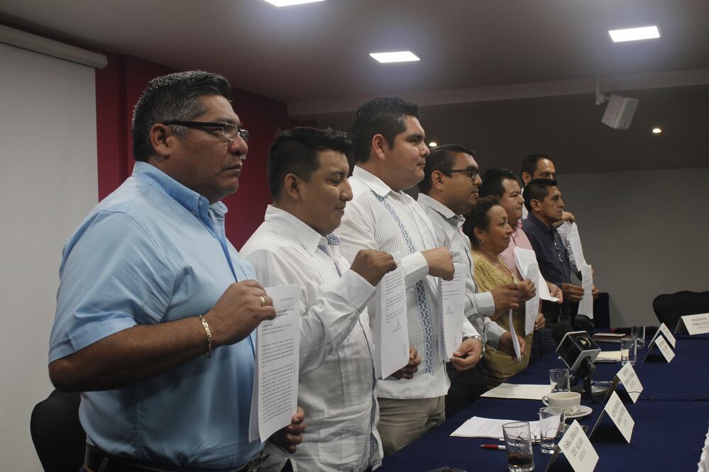 Aspirantes panistas en municipios de Yucatán, inconformes por designación en candidaturas del PAN. Foto: Cuauhtémoc Moreno Cabrera