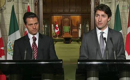 Peña Nieto y Trudeau confirman eliminación de visa