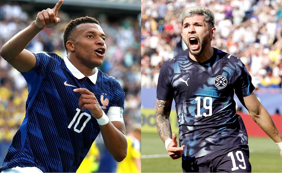 Kylian Mbappé y Julio Enciso con las selecciones de Francia y Paraguay, respectivamente, durante el Mundial de 2026 - Fotos: AFP/EFE