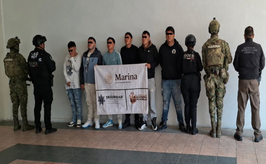 Marina y Policía detienen a 24 jóvenes en Ecatepec. Foto: Especial