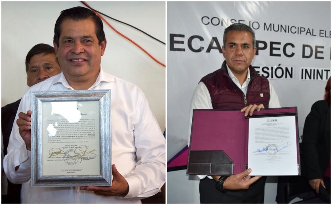 Juan Hugo de la Rosa García, alcalde electo de Nezahualcóyotl y Fernando Vilchis, alcalde electo de Ecatepec. (Fotografía: Especial )
