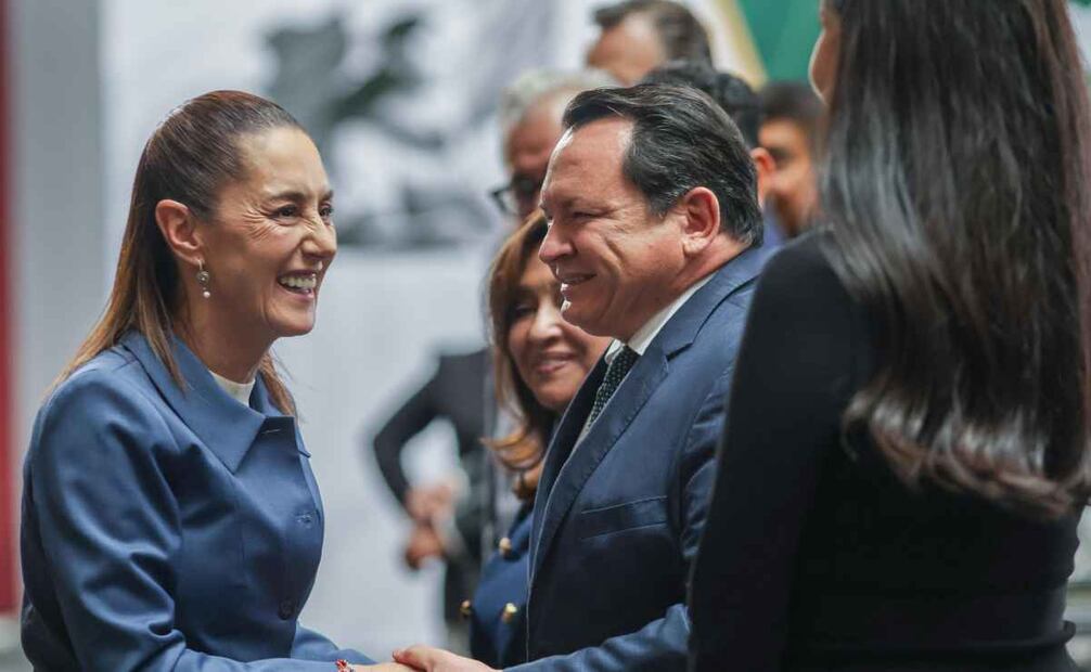 Joaquín Díaz Mena y Claudia Sheinbaum. Foto: Especial