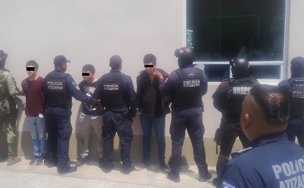 Los sujetos fueron identificados como Adal Eduardo “N”, de 24 años; José David “N”, de 26 años, y Luis Alfonso “N”, de 23 años. | Foto: Especial.
