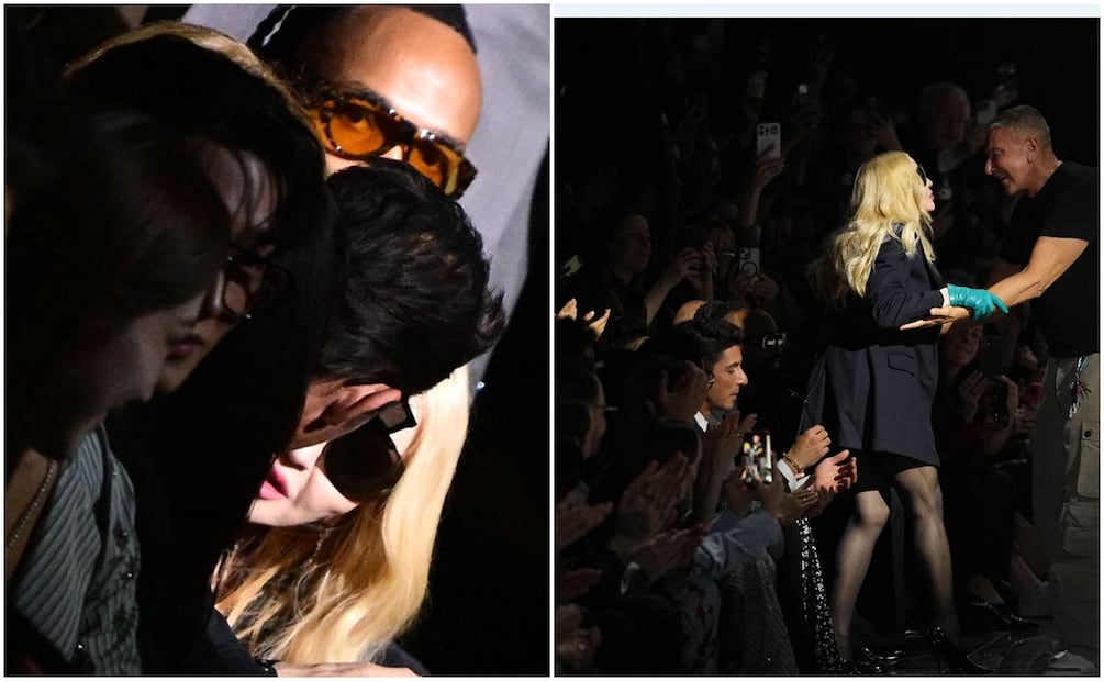 Madonna y Alberto Guerra, juntos en el desfile de Dolce & Gabbana. 
Fotos: AP Photo/Antonio Calanni.