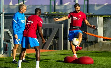 Kun Agüero y Dembélé vuelven a los entrenamientos con el Barcelona 