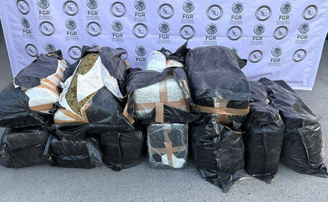 Aseguran 200 kilos de marihuana en General Bravo, Nuevo León (07/08/2025). Foto: Especial