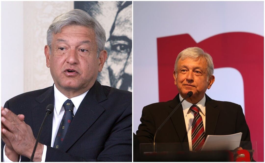 A la izquierda, López Obrador en 2008; a la derecha, el tabasqueño en 2016. (Archivo)