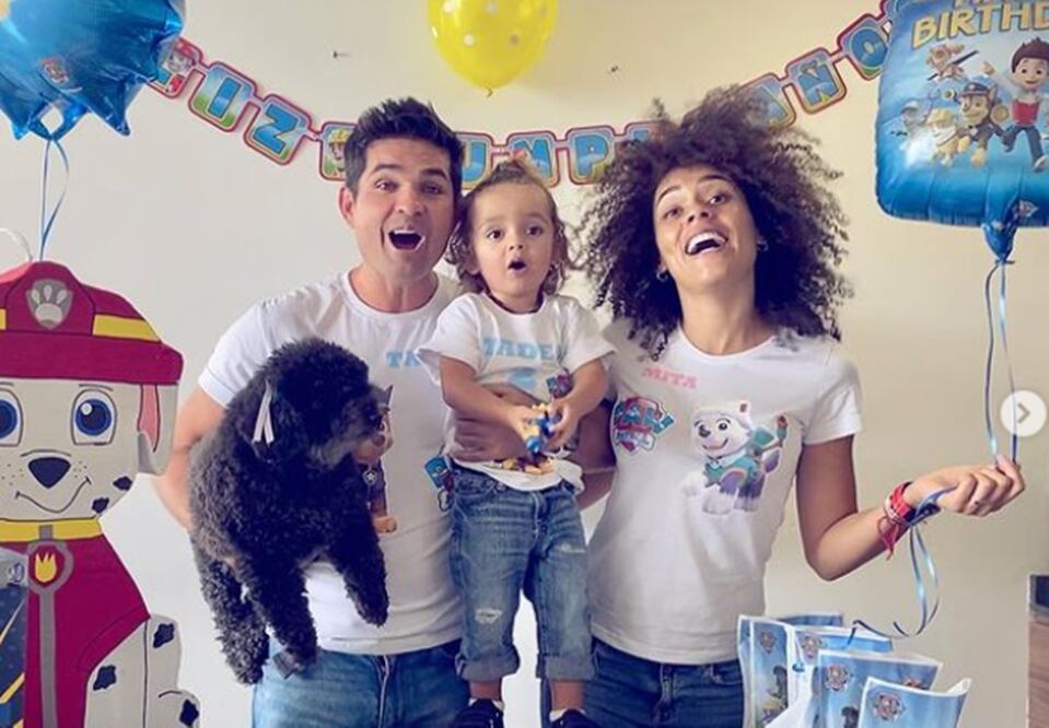 Ferdinando Valencia, Tadeo y Brenda Kellerman. Foto: Captura Instagram