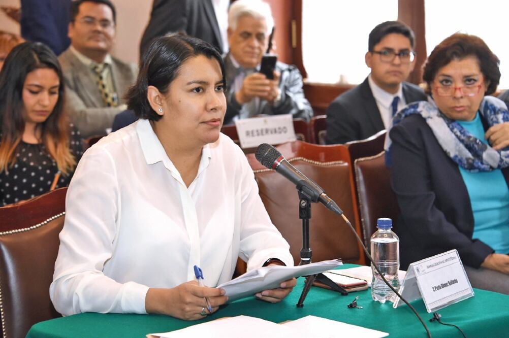 La titular de la CDH, Perla Gómez, rindió cuentas a los cinco diputados que integran la Comisión de Derechos Humanos en la Asamblea Legislativa (ESPECIAL)