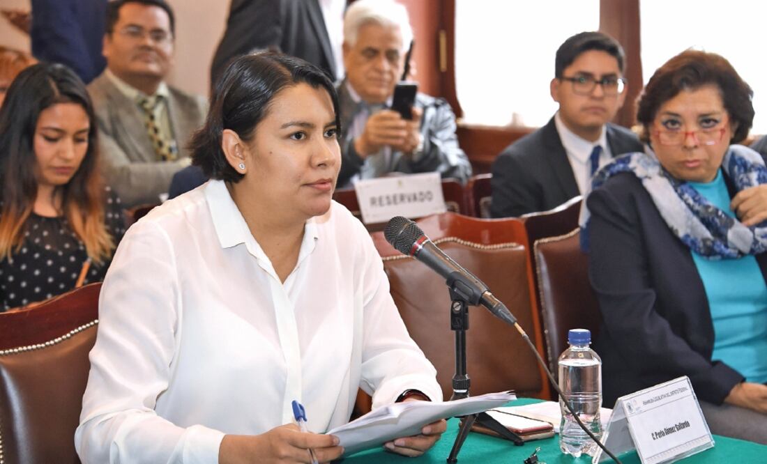 La titular de la CDH, Perla Gómez, rindió cuentas a los cinco diputados que integran la Comisión de Derechos Humanos en la Asamblea Legislativa (ESPECIAL)