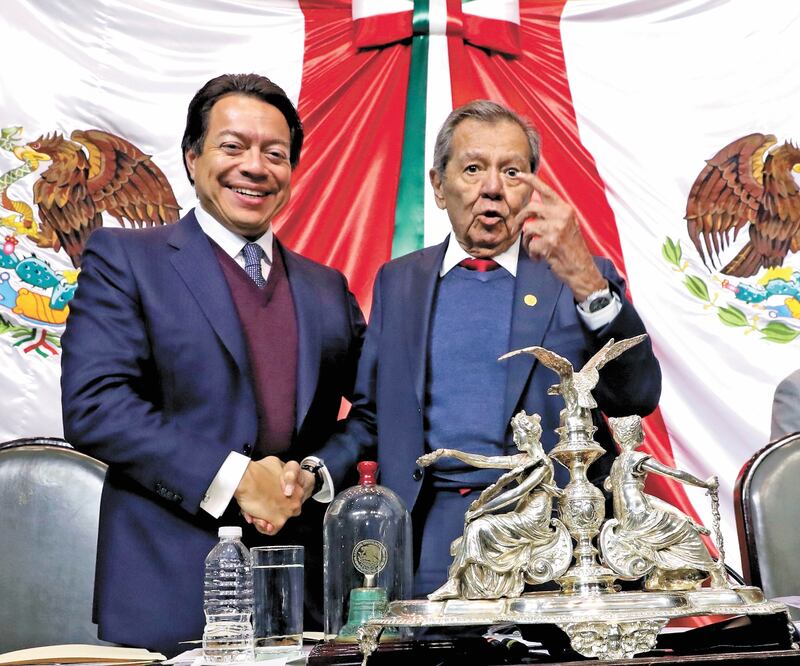 La diferencia en las encuestas entre Mario Delgado y Porfirio Muñoz Ledo no fue de 17.2%, si no de 11.6%. Archivo EL UNIVERSAL