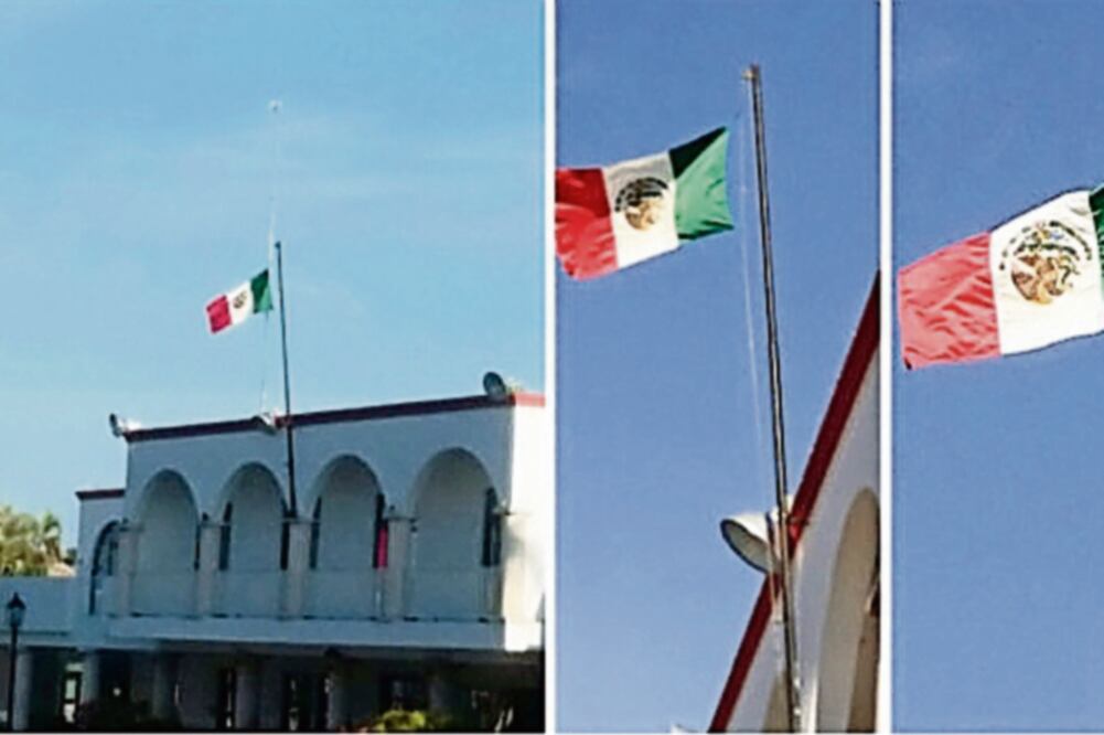 El regidor panista William Ruz subió imágenes de lo ocurrido a redes sociales y preguntó si era una protesta contra el presidente de EU, Donald Trump (CUAUHTÉMOC MORENO. EL UNIVERSAL)