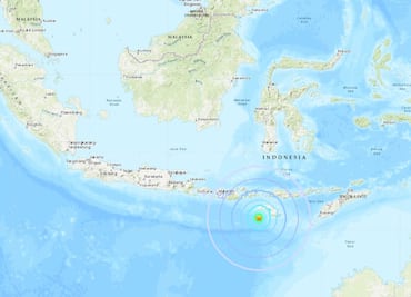 Reportan sismo de magnitud 6.1 al sur de Indonesia