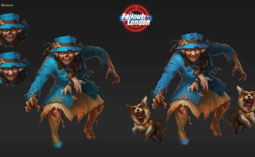 Fallout: London elimina a la Reina Isabel II zombie 