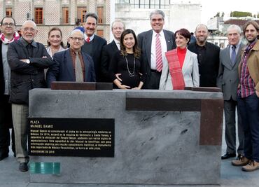 Develan placa en honor a Manuel Gamio en la CDMX