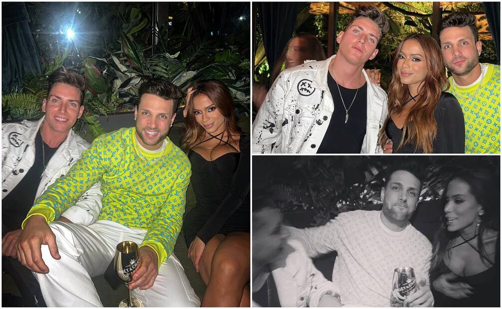 Nicola, Anitta y Agustín salieron a divertirse la noche de ayer. Fotos: Instagram agus.fernandezr