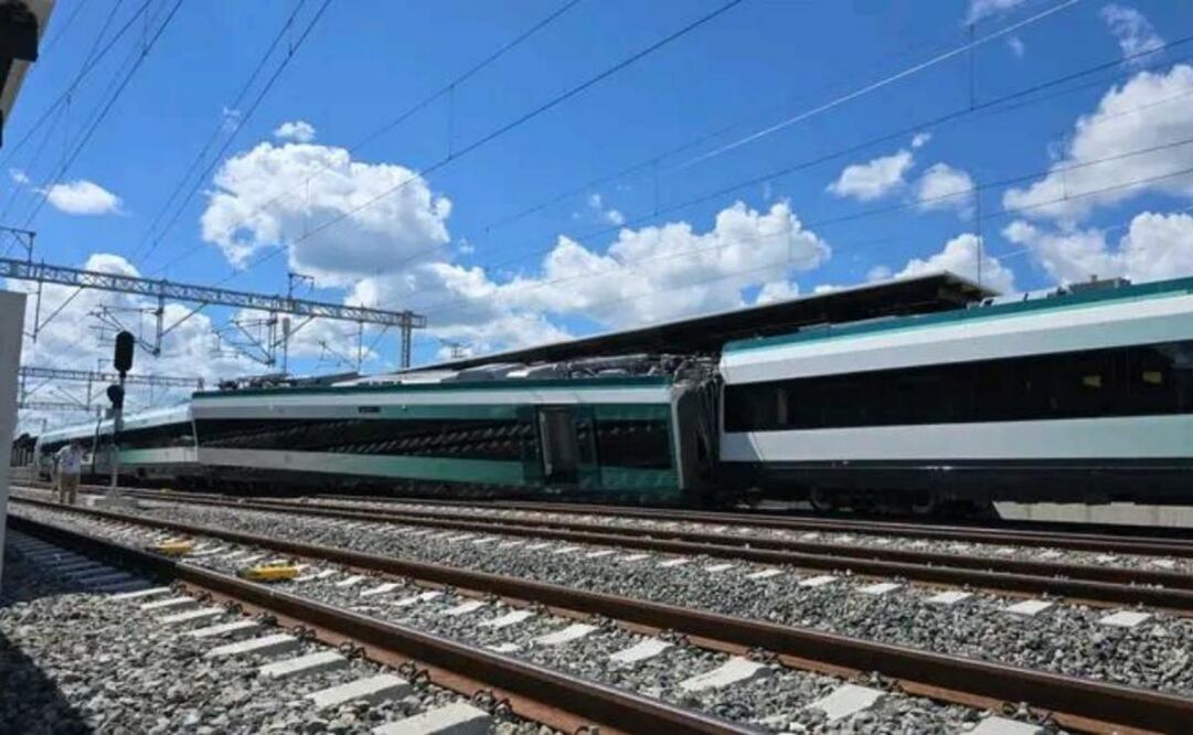 Tren Maya se descarrila en Izamal (19/08/2025). Foto: Captura de pantalla