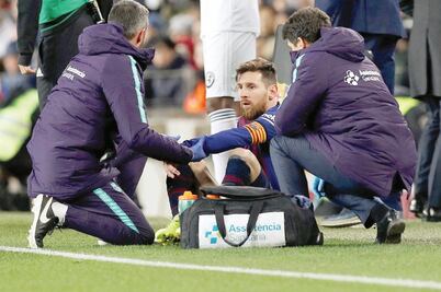 Messi no estaría contra el Madrid