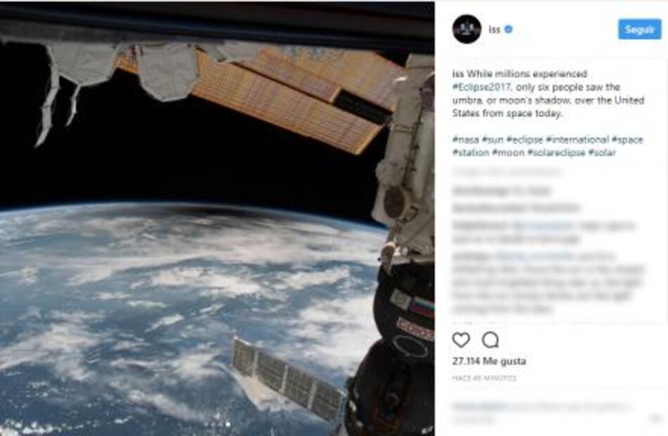 Así se vio el eclipse solar desde el espacio