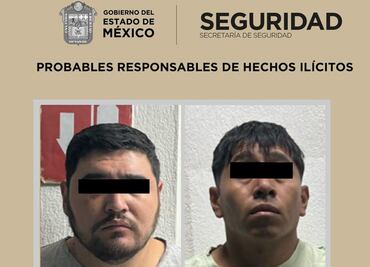 Detienen a dos presuntos culpables del homicidio de un policía de Huehuetoca, Estado de México
