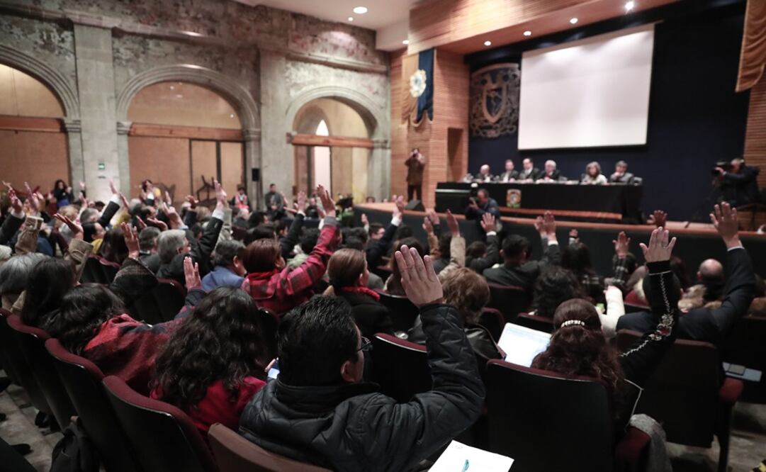 El consejo universitario de la UNAM, donde estuvo presente el rector Enrique Graue. (FOTO: Alejandra Leyva. EL UNIVERSAL)
