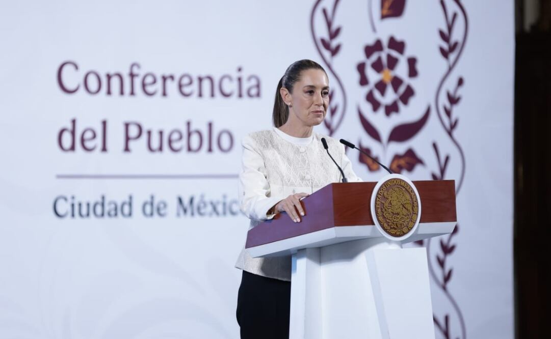 Ciudad de México 16 abril 2025 conferencia del pueblo encabezada por la presidenta Claudia Sheinbaum Pardo en el salón de tesorería de palacio nacional. Foto: Fernanda Rojas/ EL UNIVERSAL
