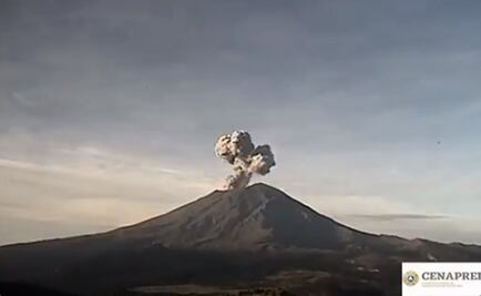 Presenta Popocatépetl columna de ceniza de 1.5 kilómetros