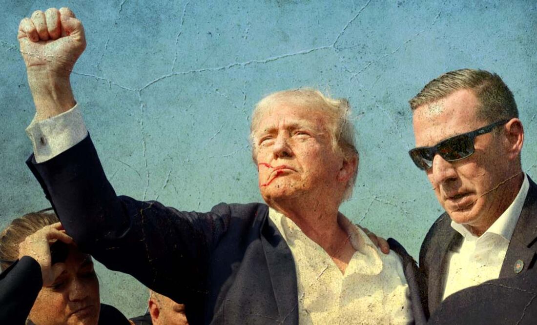 Atentado a Donald Trump. 13 de julio 2024. Agencias y fotoarte