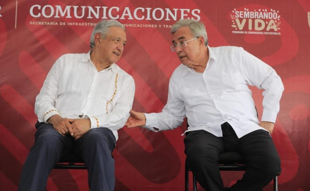 Andrés Manuel López Obrador con Rubén Rocha Moya, gobernador de Sinaloa. Fotos: Presidencia
