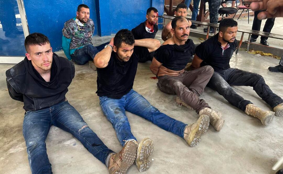 Sospechosos del asesinato del presidente de Haití, Jovenel Moise, detenidos en la Dirección General de la Policía en Puerto Príncipe, Haití/ Foto: AP