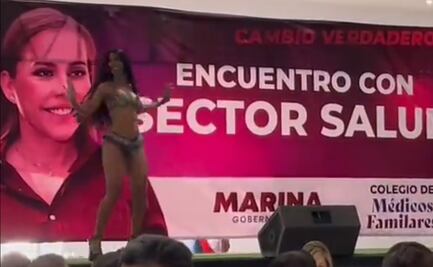 Al ritmo de "mesa que más aplauda", chica en bikini baila en campaña de Morena en Durango