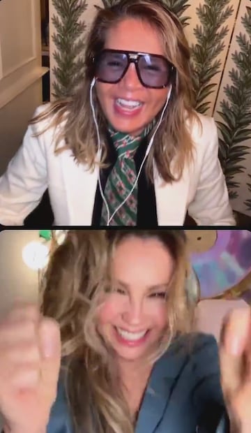 Yolanda Andrade y Thalía celebran su amistad.
