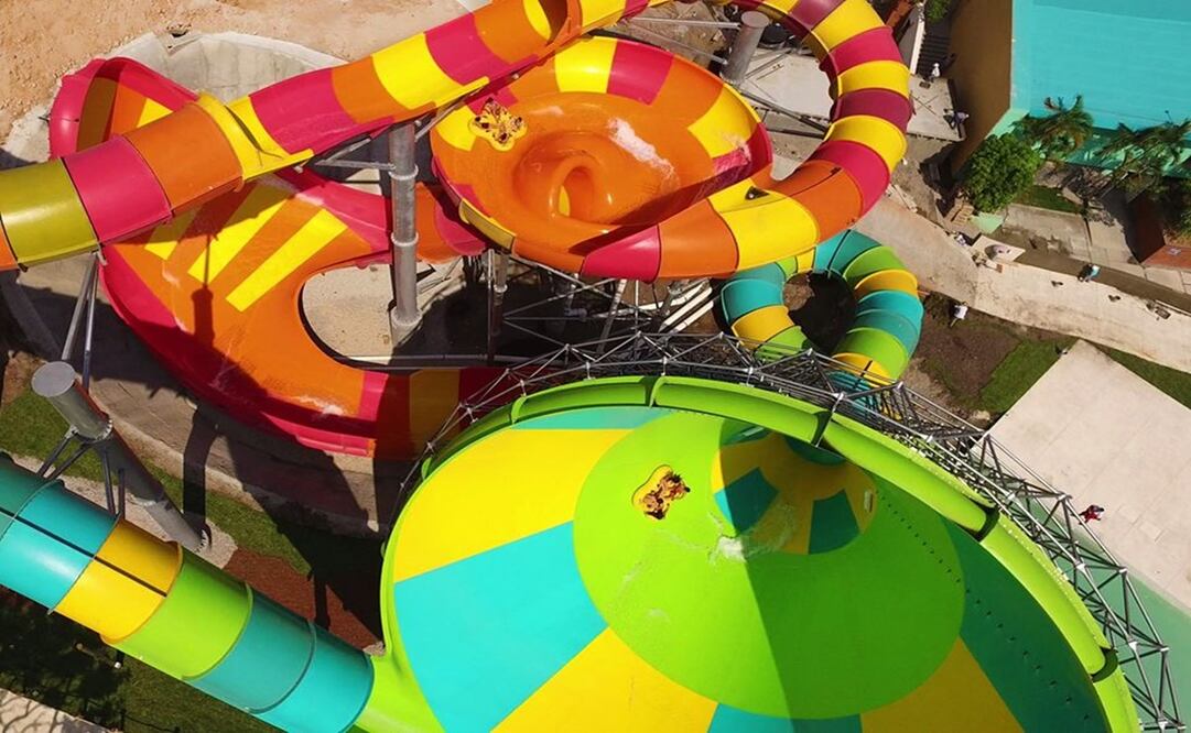 Tanto los toboganes como llantas y tapetes serán sanitizados todo el tiempo. Foto: Cortesía Six Flags Hurricane Harbor