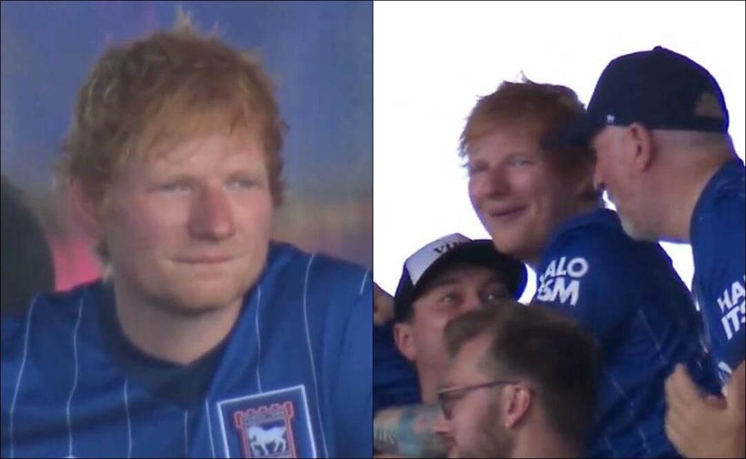 Ed Sheeran acudió a la presentación del Ipswich Town en la Premier League luego de adquirir acciones / FOTOS: Capturas