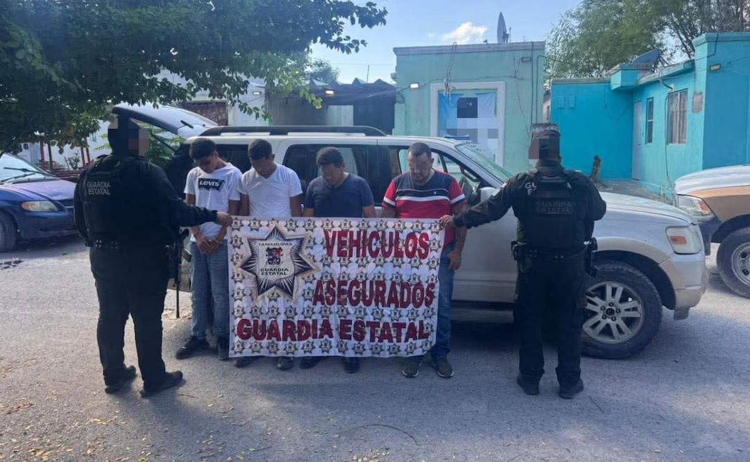 Los detenidos fueron puestos a disposición de la Fiscalía General de Justicia del Estado de Tamaulipas
Foto: Especial.
